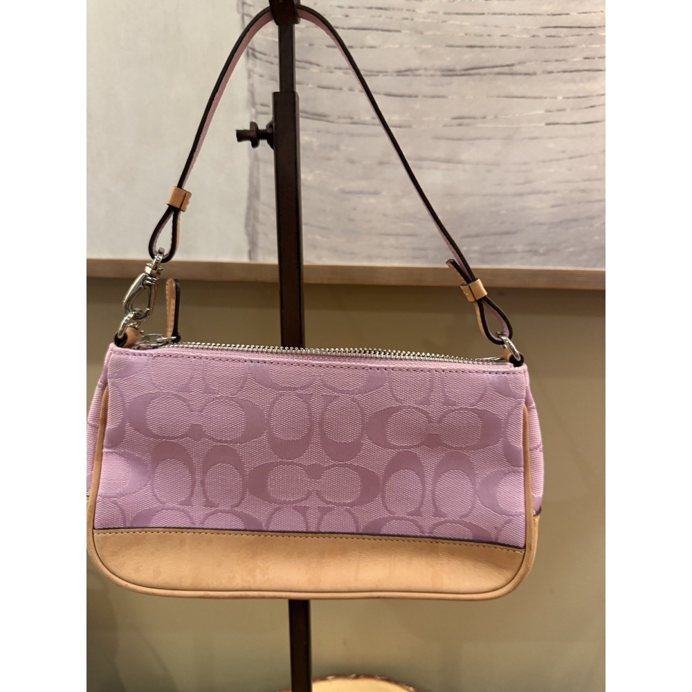 Coach Signature Mini Demi Bag Canvas Leather Bubblegum Pink 6094 Y2K Vintage - Picture 10 of 16
